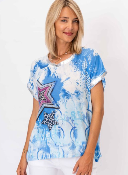 Animal Print Star Soft Tee