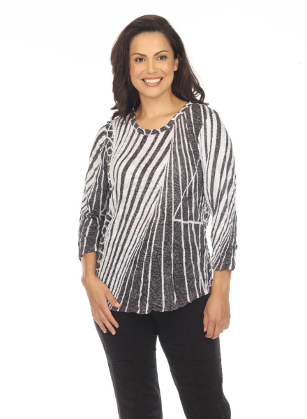 Round Neck Crinkle Top