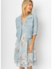 Cotton and Linen Flower Print Dress