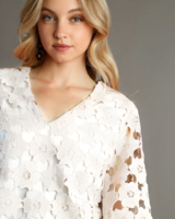Peony Lace Overlay Blouse
