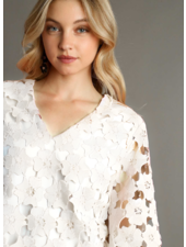 Peony Lace Overlay Blouse