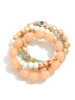 Set of 4 Beaded Stretch Bracelets (Additional Colors)