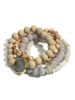 Bracelet Set with Faux Stone Connector Charm