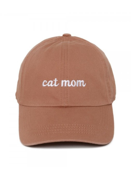 Embroidered Cat Mom Cap
