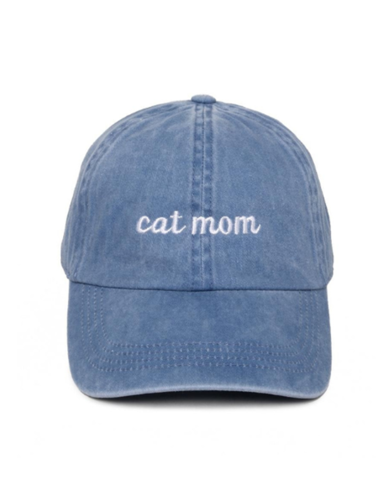 Embroidered Cat Mom Cap