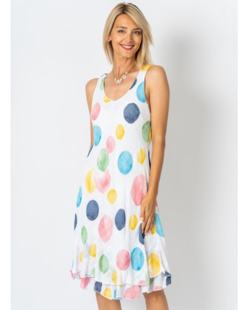 Colorful Polka Dots Cotton Dress