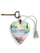 Poppy Field Artful Heart Ornament