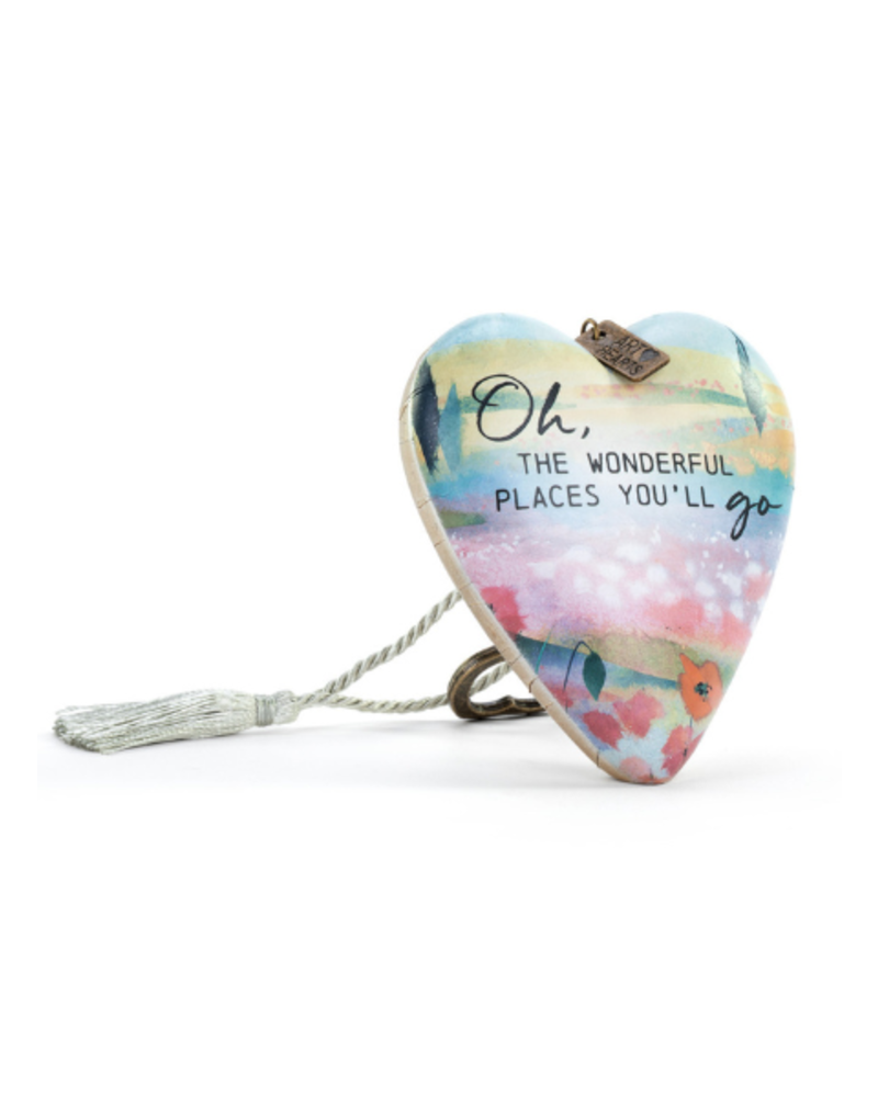 Poppy Field Artful Heart Ornament