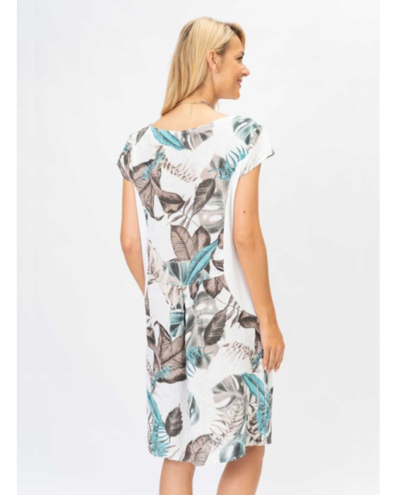 Tropical Getaway Linen Dress