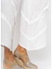 Linen Pants with Chevron Frayed Details