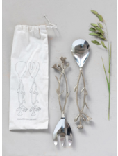 Stainless Steel Floral Vine Salad Servers