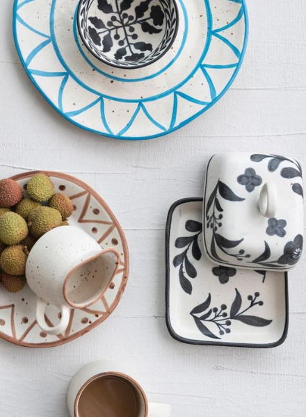 Hand-Painted Butter Dish