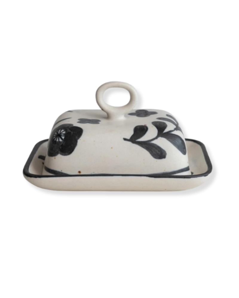 Hand-Painted Butter Dish