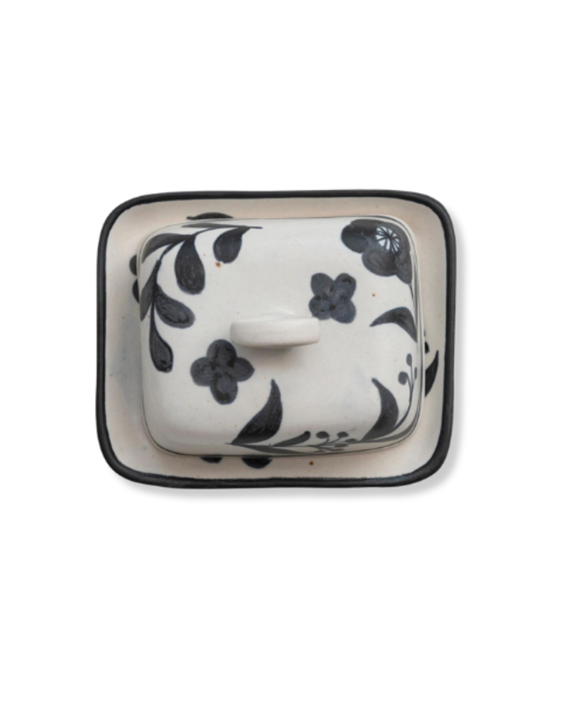 Hand-Painted Butter Dish