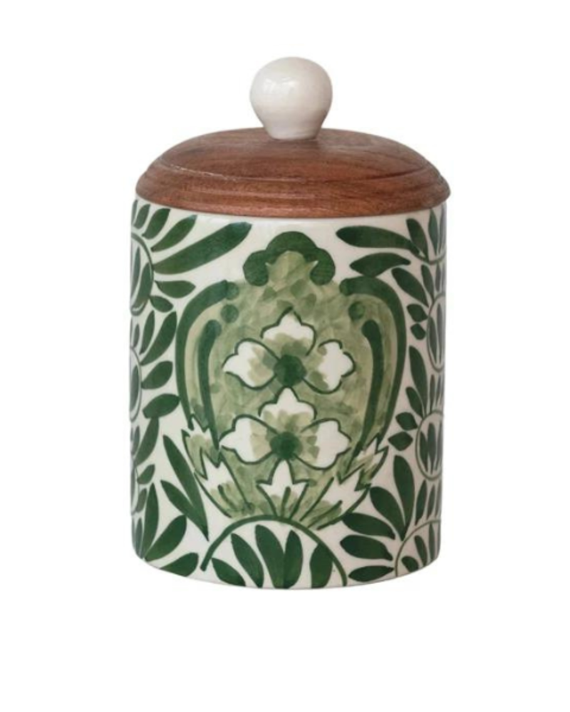 Botanical Hand-Painted Canister