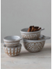 White Glazed Stoneware Measuring Cup Set