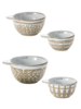 White Glazed Stoneware Measuring Cup Set