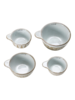White Glazed Stoneware Measuring Cup Set