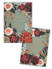Floral Notebooks with Gold Bible Verses