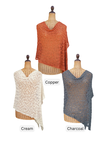 Popcorn Knit Poncho - Trader Rick's for the artful woman