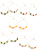 Square Beaded Hoop Earrings