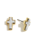 Druzy Cross Post Earrings