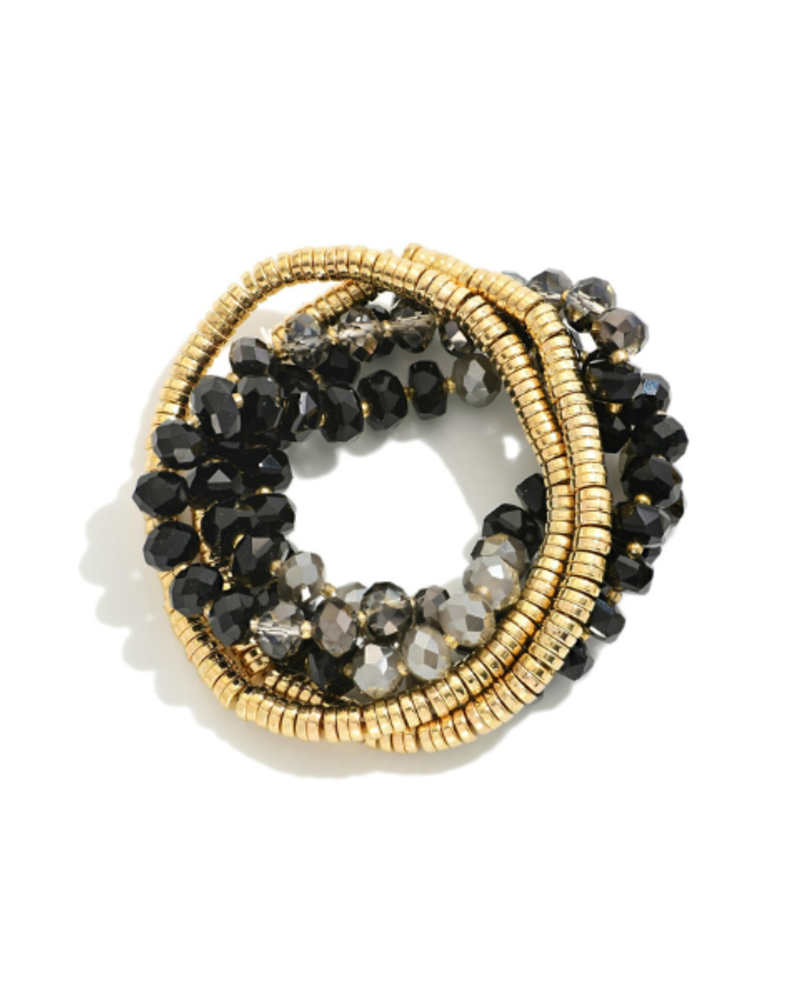 Set of 5 Multicolor Stretchy Bracelets