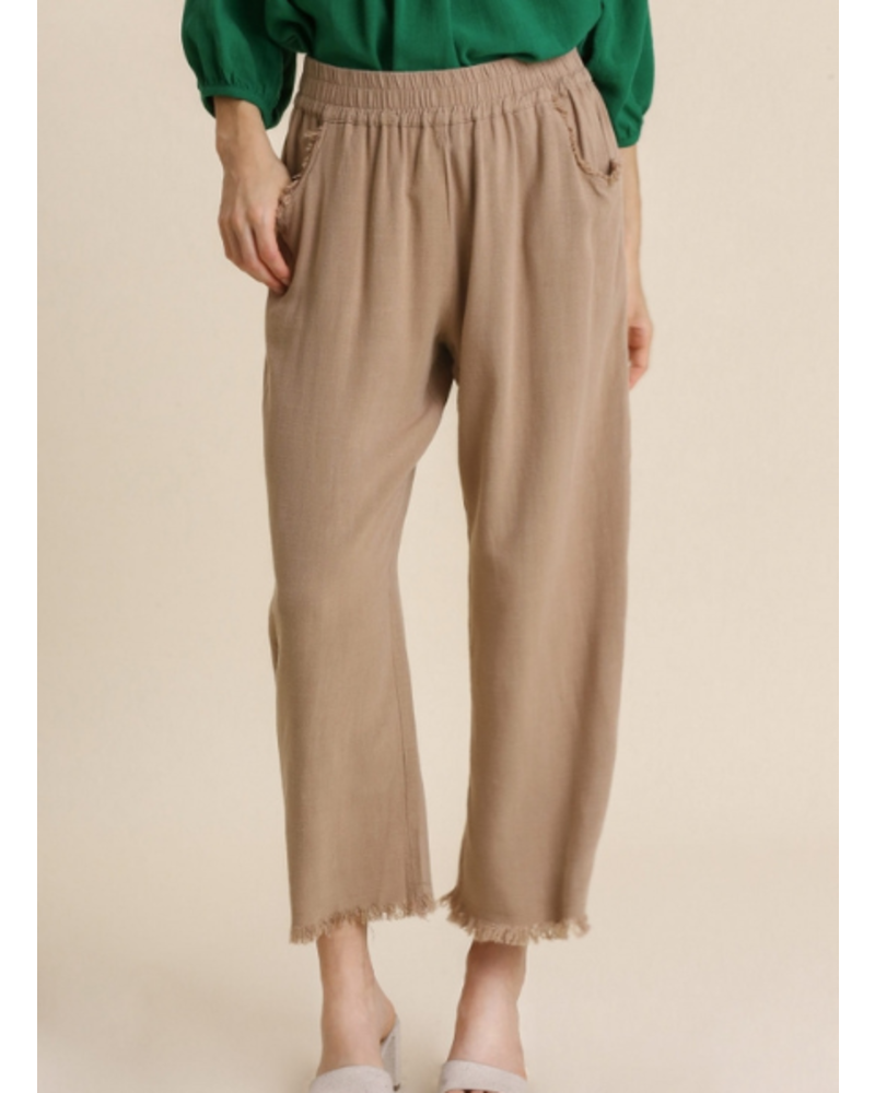 Frayed Hem Easy Pant