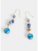 Beaded Stone Dangle Earrings
