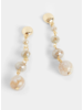 Gold Tone Beaded Drop Earrings