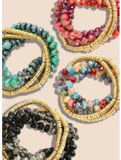 Set of 5 Multicolor Stretchy Bracelets