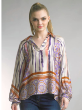 Patterned Poets Shirt