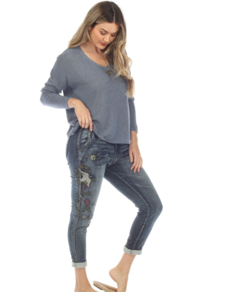 Embroidered jeggings outlet