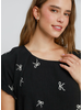 Frayed Top with Embroidered Bows