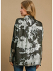 Metallic Acid Wash Button Down Top