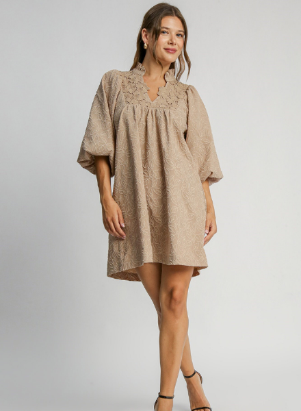 Floral Jacquard Dress