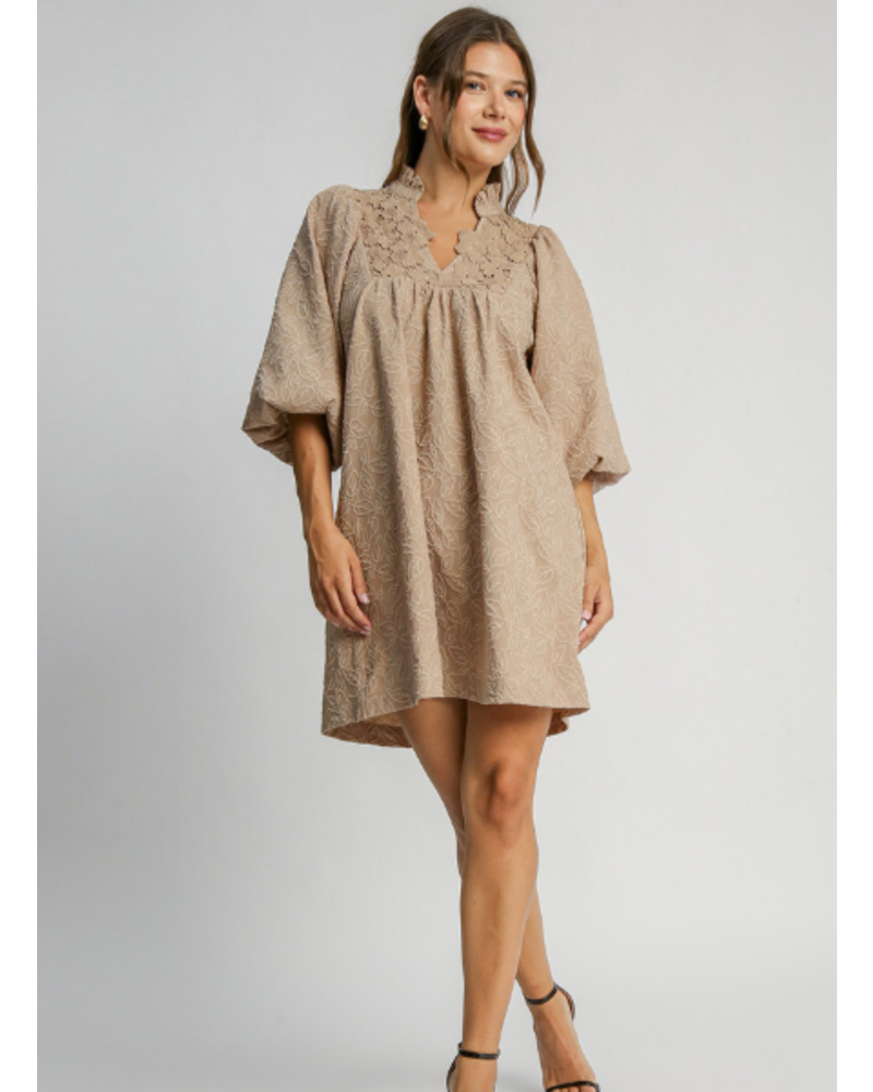 Floral Jacquard Dress