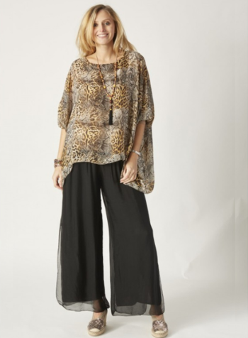 Silk Pant with Slit