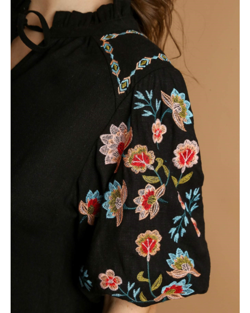 Embroidered Boxy Top