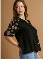 Embroidered Boxy Top