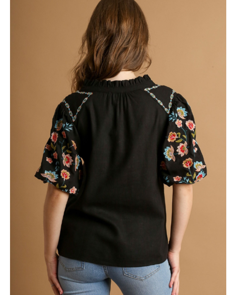 Embroidered Boxy Top