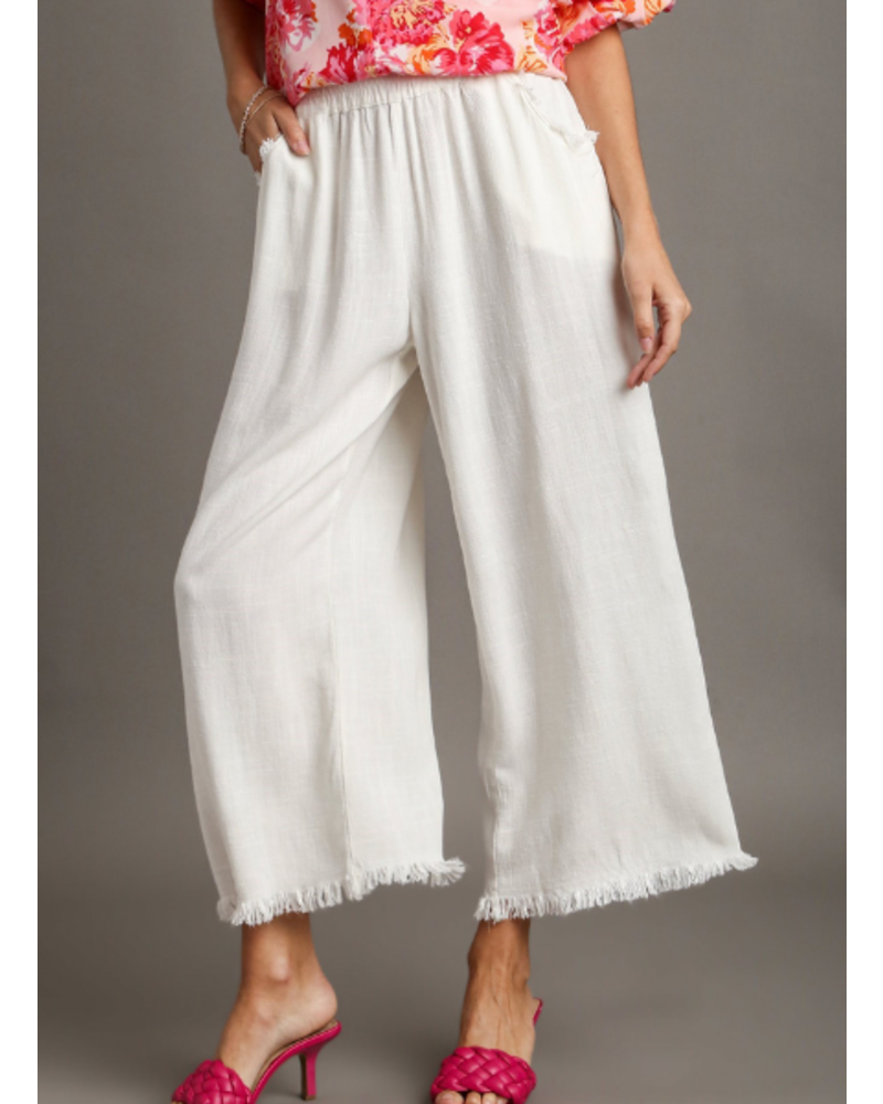Frayed Hem Easy Pant
