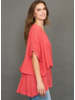 Breezy Cuffed Sleeve Layered Tunic