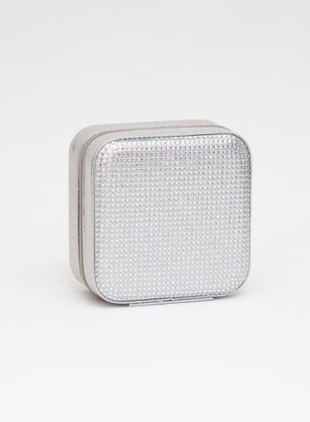 Rhinestone Travel Jewelry Case