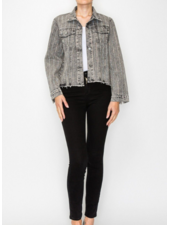 Rhinestone Stripe Jean Jacket (more colors)