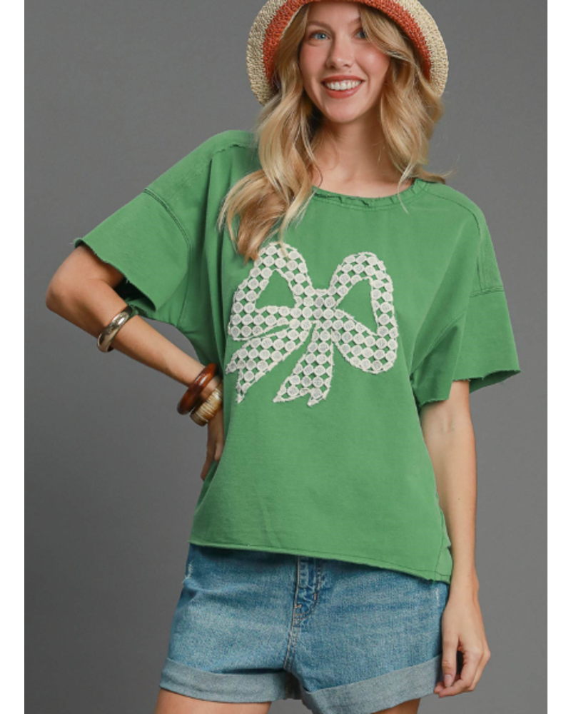 Lacey Ribbon French Terry Shirt