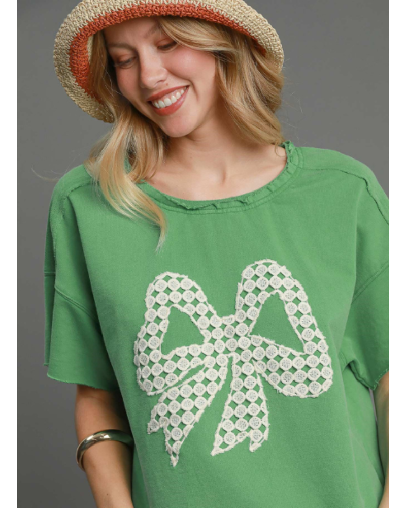 Lacey Ribbon French Terry Shirt