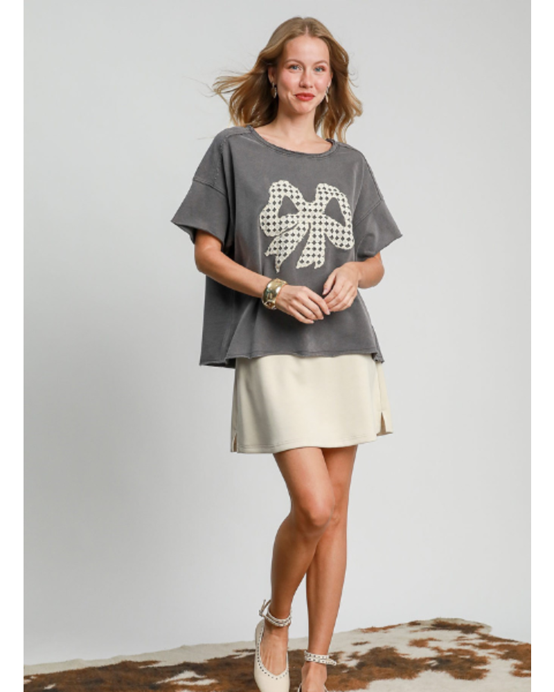 Lacey Ribbon French Terry Shirt