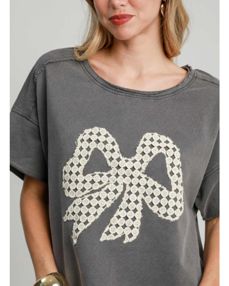 Lacey Ribbon French Terry Shirt