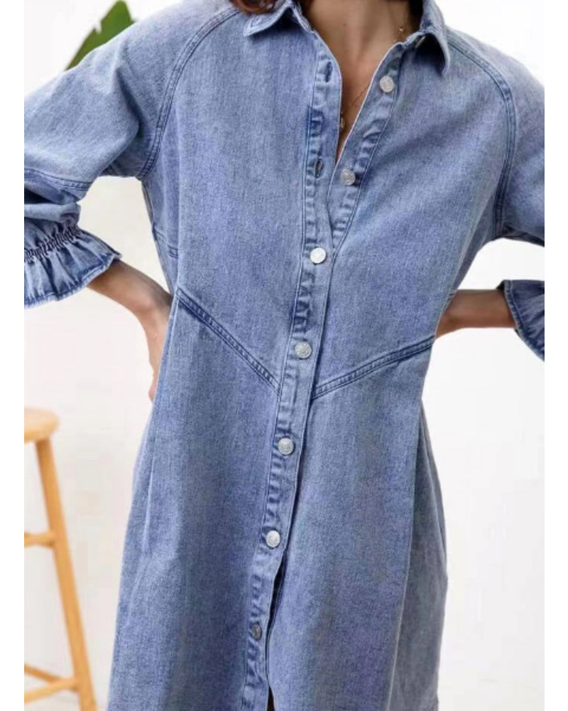 Denim Button Up Dress